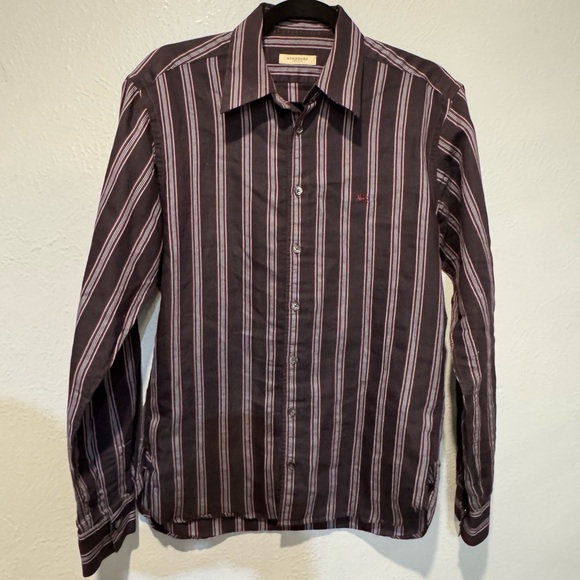 Burberry Brown and Pink Casual Button Down Shirt - Picture 1 of 5